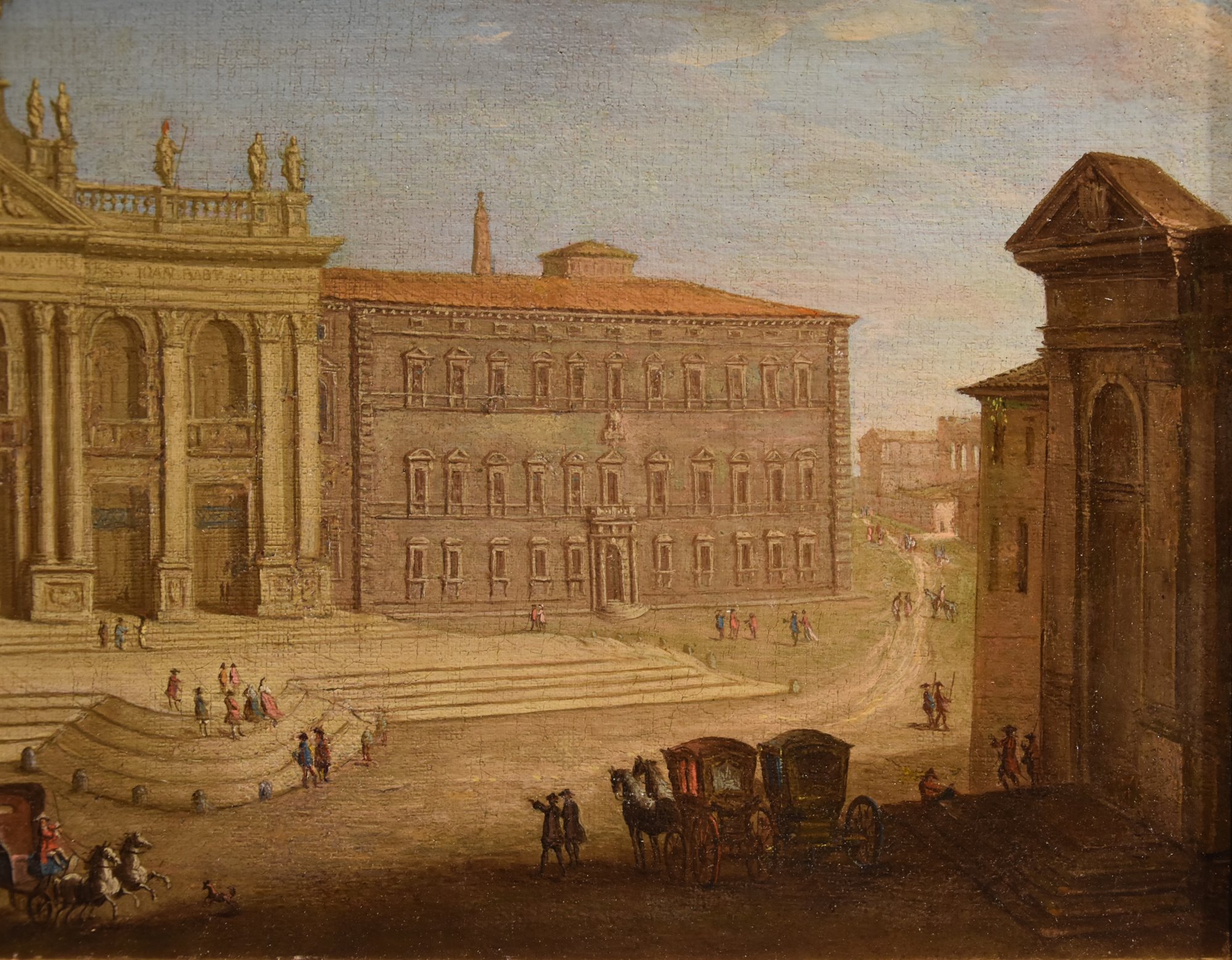 Veduta di Roma con la Basilica di San Giovanni in Laterano